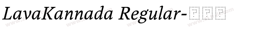 LavaKannada Regular字体转换